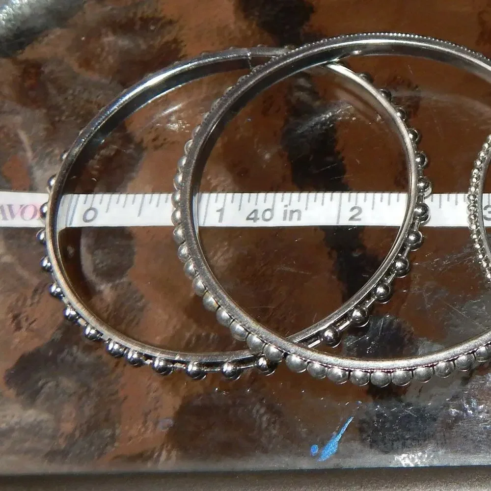 Steam Punk Earrings/ Ball Bearing Bangles - Picture 10 of 12